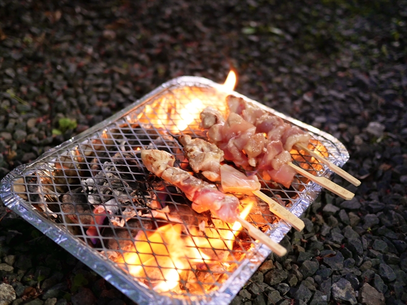 インスタントグリルで焼鳥