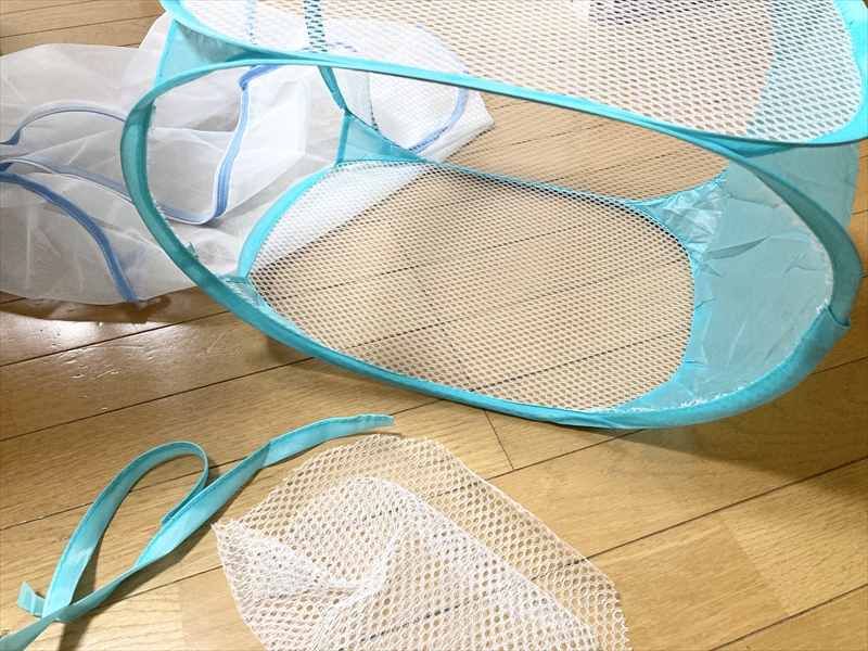 防虫ネットハウスを100均のランドリーバッグと洗濯ネットで作る方法 Natsumito